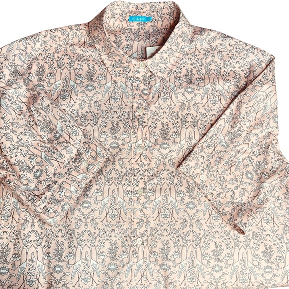 J. McLaughlin Arisa Cotton Popover NWT Floral Bird  Shirt Dress sz XL - Picture 5 of 14